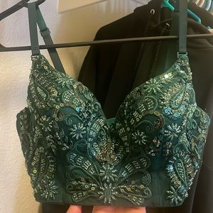 Windsor jeweled corset top